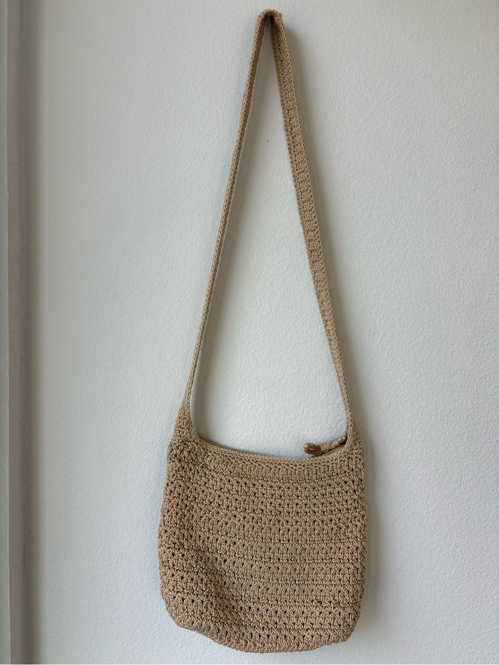 The Sak Crochet Crossbody Bag in Beige Tan - Picture 1 of 7